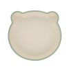 Assiette en silicone bicolore vert - Petites Souris