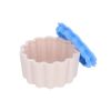 Boîte à goûter en silicone bicolore fleur bleu - Joli Paon