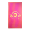 Serviette de plage rose et jaune - Club Soleil