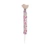 Attache tétine oiseau - Fleurette rose