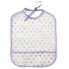 Bavoir transparent imperméable violet cœurs multicolores