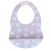 Bavoir silicone pommes rose