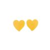 Boucles d'oreilles cœur jaune