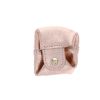 Bourse pailletée cuir or rose
