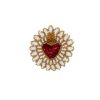 Broche cœur marguerite