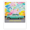 Carte polaroid voiture vintage joyeux anniversaire