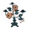 Chandelier métal fleurs