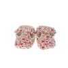 Chaussons bébé - fleurette rose