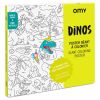 Poster géant Dinos à colorier