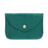 Grand porte-monnaie enveloppe cuir vert