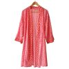 Kimono rose et rouge Blockprint d'amour