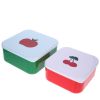 Lot de 2 boîtes à goûter Pomme cerise