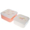 Lot de 2 boites à goûter Licornes roses