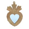 Petit miroir coeur en laiton