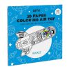 Fusée gonflable en papier à colorier 