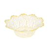 Panier médium dentelle bord jaune 