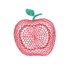 Panier médium pomme rouge