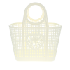Panier shopping plastique crème