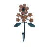 Patère en métal fleurs