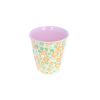 Petit verre en mélamine fleurs rose mini 90's