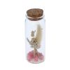 Petite bouteille fleurs roses 10 cm