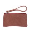 Petite pochette cuir vieux rose