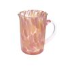 Carafe en verre mouchetée rose