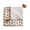 Plaid matelassé bi-matière ours 100x100 cm - Teddy Bear