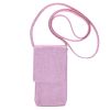 Pochette de téléphone cuir rose pailleté