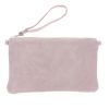Grande pochette cuir rose irisé