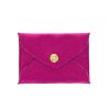 Porte-monnaie enveloppe cuir fuchsia