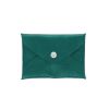 Porte-monnaie enveloppe cuir vert foncé