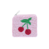 Porte-monnaie cerise à perles