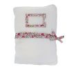 Protège carnet de santé fleuri - Fleurette rose