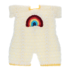 Combinaison poupée crochet arc en ciel
