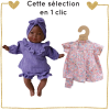 Poupée Rosie et sa tenue d'été et d'hiver