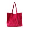 Sac tote bag cuir rose foncé