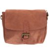 Sacoche cuir une boucle vieux rose pailleté