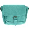 Sacoche cuir une boucle turquoise