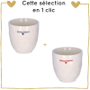 Lot tasses à café Amoureux Amoureuse