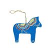 Suspension de Noël cheval bleu