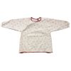 Bavoir tablier manches longues cœurs terracotta 3-5 ans