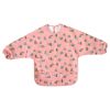 Bavoir tablier manches longues savane rose 1-3 ans