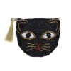 Porte-monnaie en perles chat noir
