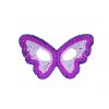 Masque papillon violet rose