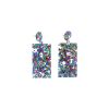 Boucles d'oreilles strass multicolores