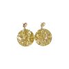 Boucles d'oreilles strass dorées