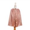 Déguisement cape et masque à sequins rose cuivre