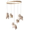 Mobile bébé moutons écru