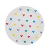 Assiette mélamine coeurs multicolores